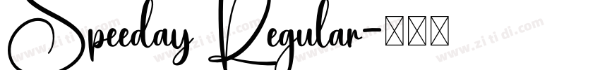 Speeday Regular字体转换